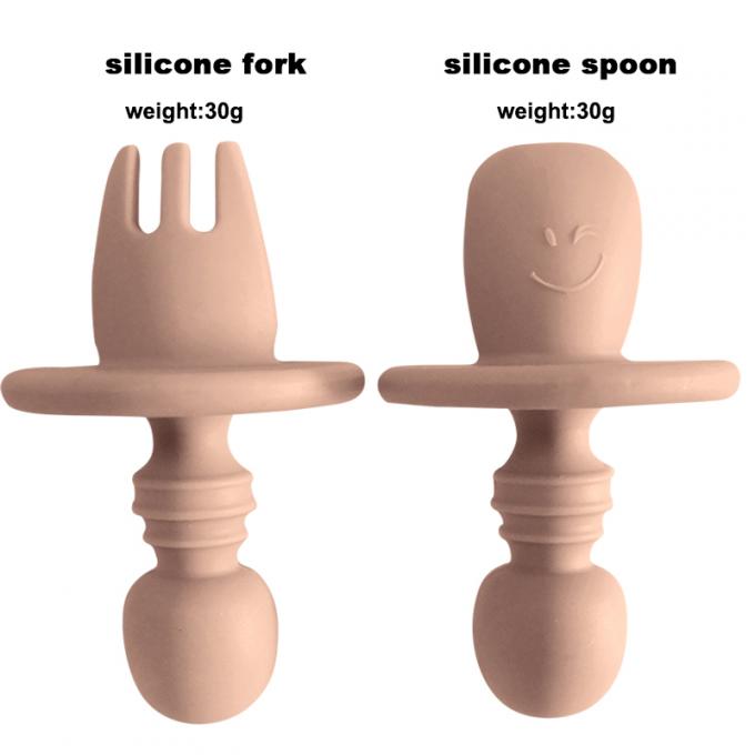 Cucchiaio del silicone del mini piccolo bambino del venditore più importante di Amazon e minestra d'alimentazione dell'insieme della forcella