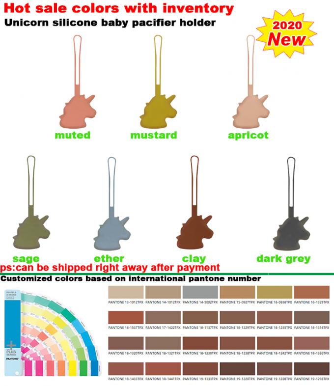 Il silicio di Unicorn Shaped Food Grade Silicone della vendita all'ingrosso del supporto della tettarella del bambino mettere i denti di Soother del capezzolo del bambino sì tratta 23.5*9.5cm 48g