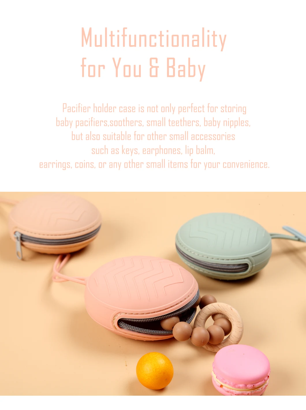 Supporti portatili impermeabili della tettarella del silicone di stoccaggio per il viaggio