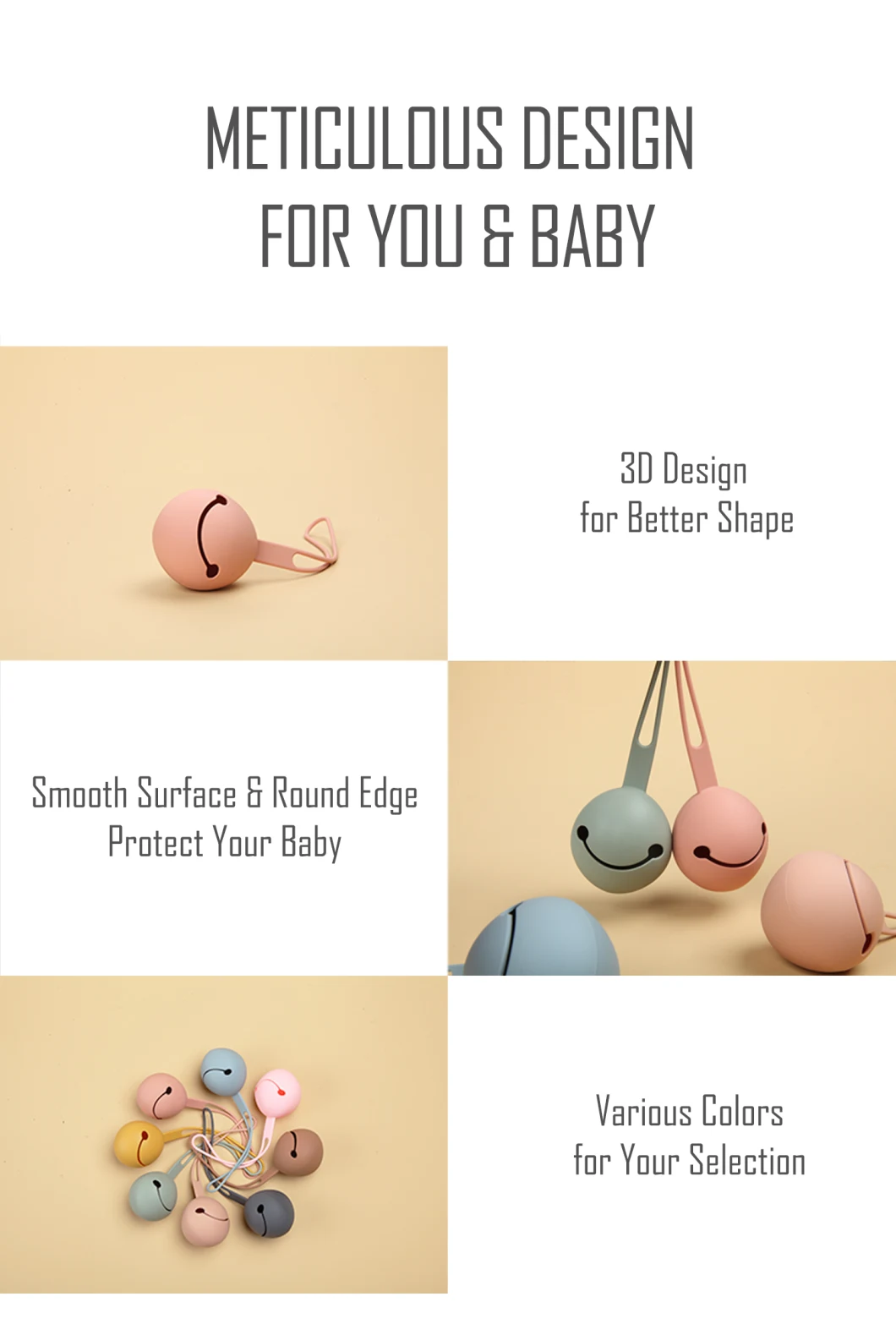 Cassa fittizia 100% del silicone dalla faccia smiley del commestibile con la cinghia