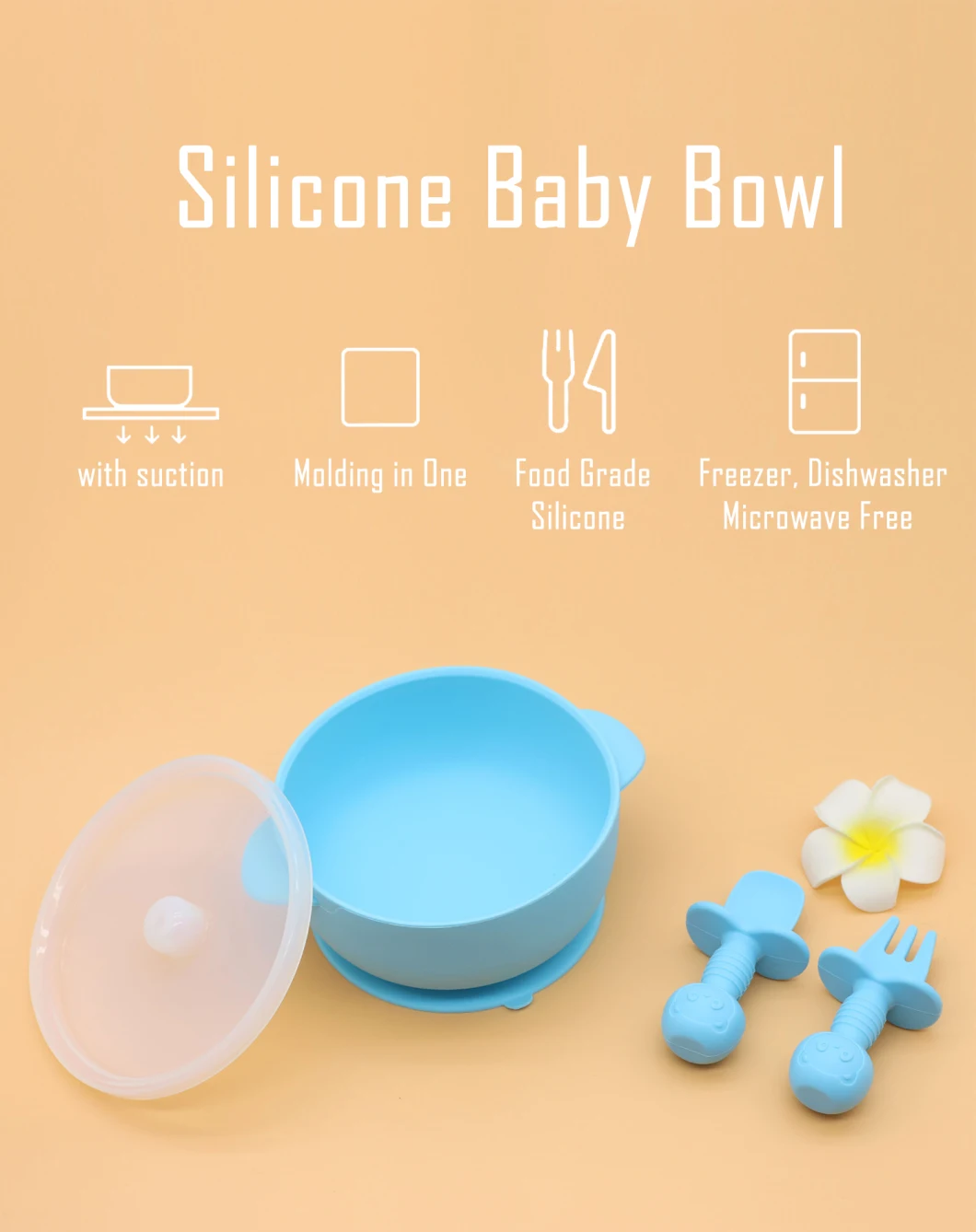 Ciotole di aspirazione del silicone di Non caduta di sicurezza per i bambini