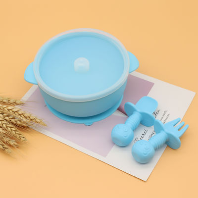 FDA Approved Baby Suction Silicone Feeding Bowl For Toddlers Dinner Table