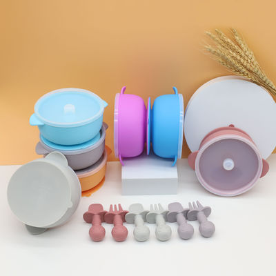 Dishwasher Free Non Slip Baby Silicone Suction Bowl Kids Safe Microwave Available