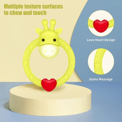 Easy To Clean Bacteria Resistant Dust Proof Silicone Teething Toy For New Born