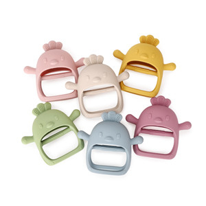 Chicky BPA Free Anti - Drop Silicone Mitten Teething Toy for Soothing Sore Gums