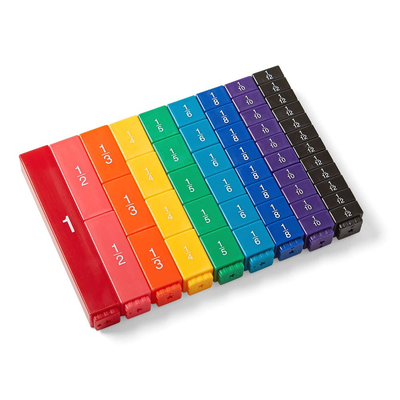 Montessori Math Rainbow Fraction Tower Cubes For Elementary School