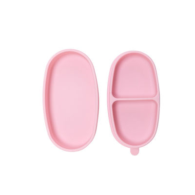 Baby Training Divided Suction Silicone Lunch Box Sage Color Silicone Snack Box