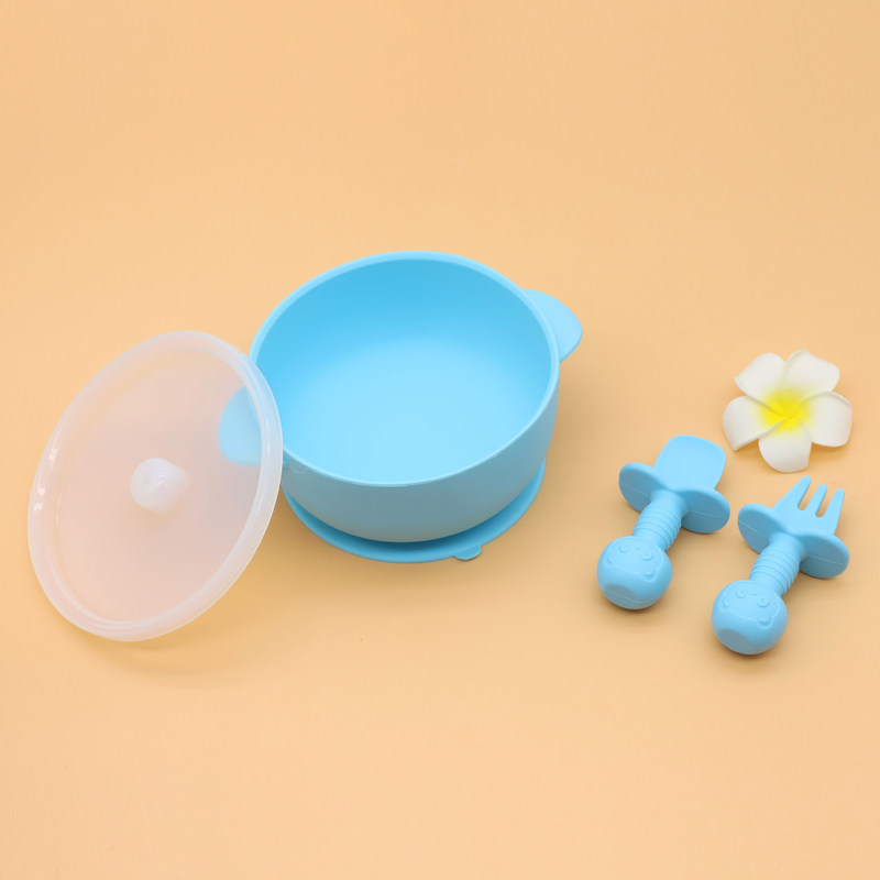 FDA Approved Baby Suction Silicone Feeding Bowl For Toddlers Dinner Table