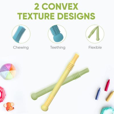 Bastoni molli mettere i denti del silicone di 0.6x0.6 6.2inches per i bambini 0 6 mesi